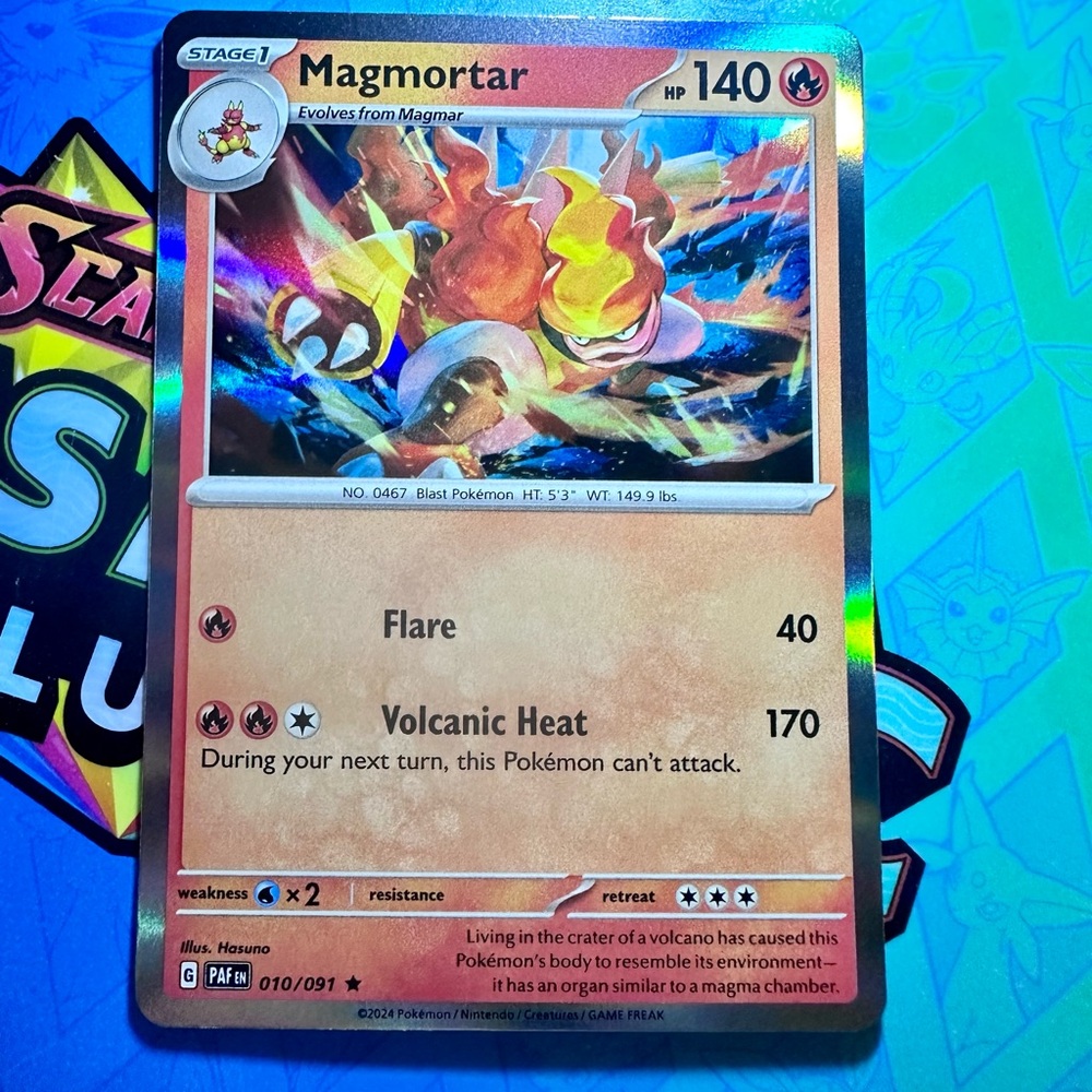 magmortar (010/091) - holo rare — pokémon: paldean fates